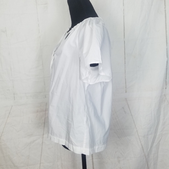 J crew reimagined white tie neck top - Picture 2 of 10